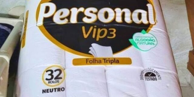 Personal Papel Higiênico Vip Folha Tripla, 32 Rolos De 20M