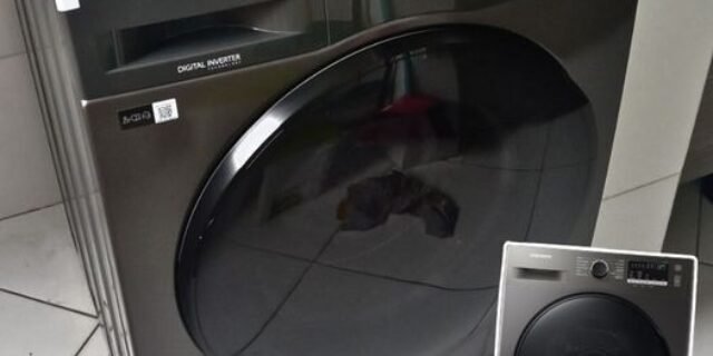 Samsung Lavadora de Roupas Digital Inverter Porta Black WW11T Inox 11kg 220V