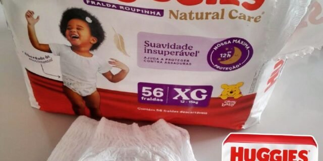 Fralda Huggies NATURAL CARE ROUPINHA G 60 ou XG 56