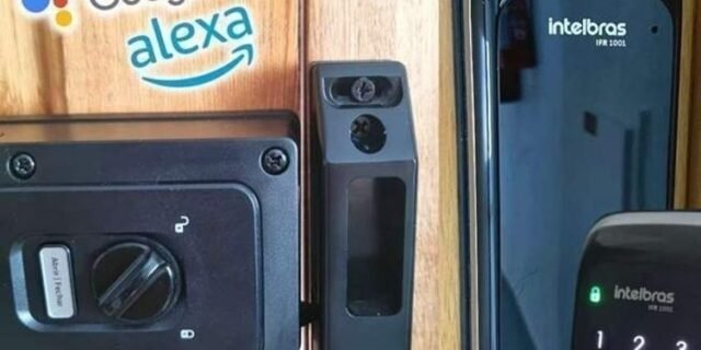 Fechadura Smart de Sobrepor Compatível com Alexa IFR 1001 Preto Intelbras