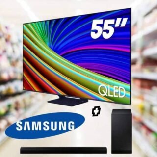 Samsung Combo Smart TV 55″ QLED 4K 55Q65D 2024 + Soundbar HW-B550/ZD