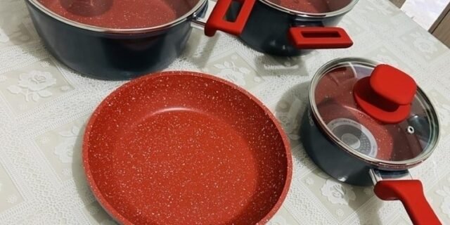 Euro Home, ALU8709-VO, Conjunto de panelas ColorStone 4 peças