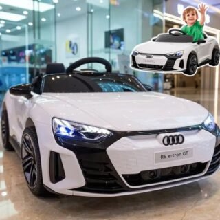 Carro Elétrico Infantil Branco Audi Bandeirante – RS E-Tron GT 12V com Controle Remoto 3 Marchas