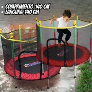 Cama Elástica Infantil Pula Pula Trampolim 1,40 M Playground Conect Brinq