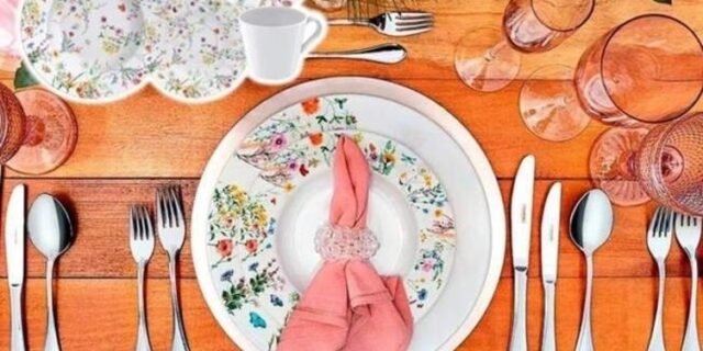 Aparelho de Jantar e Chá 20 Peças Tramontina de Porcelana Branco Redondo Ana Cecília