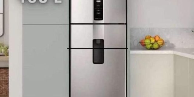 Geladeira Electrolux Frost Free 409L Efficient com AutoSense Inverter Duplex cor Inox Look (IW45S)