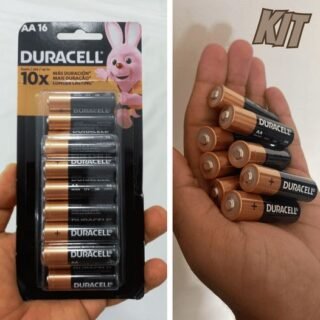 Duracell Pilha 16 comum (AA) + 8 palito (AAA) OU 16 palito (AAA) + 8 comum (AA)