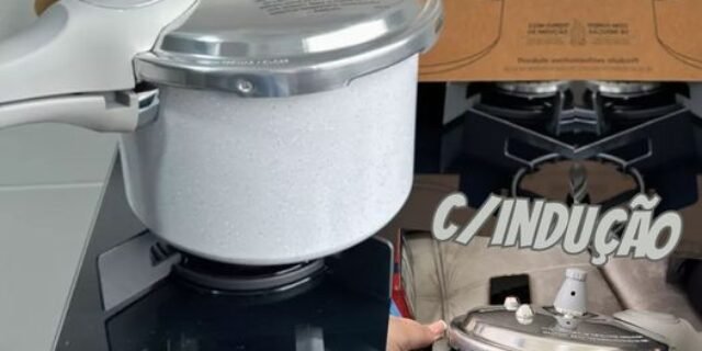 Panela De Pressão 4,2lceramic Life Marble Blend Com Indução