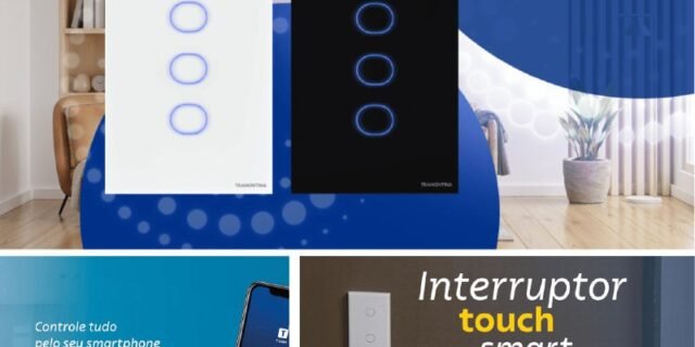 Tramontina Interruptor Touch Smart Wi-Fi Branco ou Preto – Onne (com 1,2 ou 3 Canais)