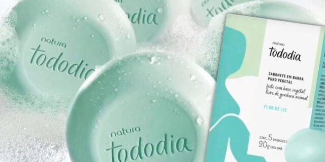 Sabonete em Barra Puro Vegetal Tododia 5 unidades de 90g