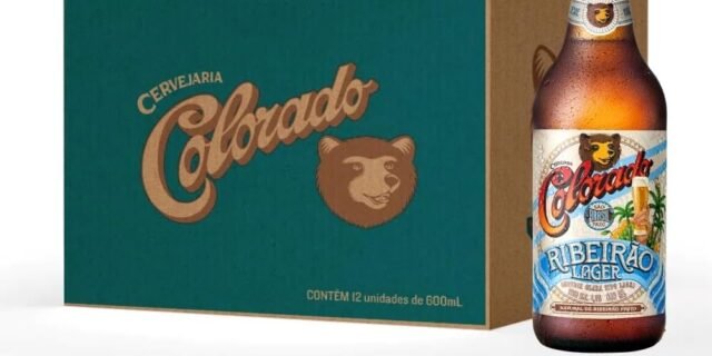 Pack Cerveja Colorado Ribeirão Lager, 600ml, Garrafa – Caixa 12 unidades