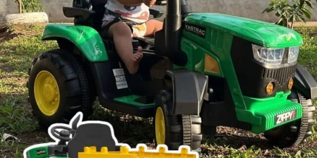 Trator Elétrico Infantil Com Controle Remoto 12v Zippy Toys