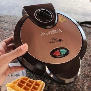Waffle Maker, Mondial, Preto/Inox, 1200W, 110V – GW-01