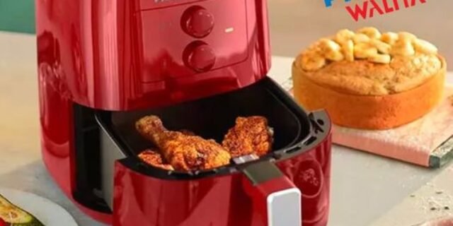 Walita, Air Fryer, RI9201/41, Fritadeira Série 3000, Philips, com 4.1L de capacidade, Vermelha, 1400W
