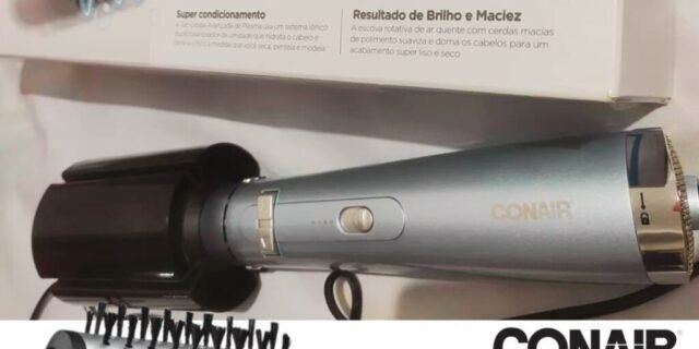 Conair, Escova Rotativa, Secadora, Modeladora e Alisadora, 550W, Hot Air Hydro-Fusion, 127V