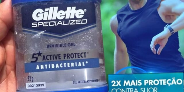 Desodorante Gel Antitranspirante Gillette Antibacterial 82g