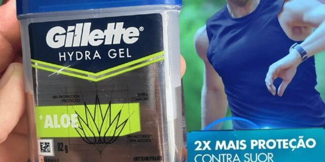 Desodorante Gel Antitranspirante Gillette Hydra Gel Aloe,Antibacterial,Cool Wave,Vitamina E – 82g