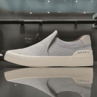 Tênis Slip On Aramis Logo Cinza