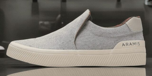 Tênis Slip On Aramis Logo Cinza