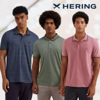 Camisa Polo Básica Masculina Em Malha Texturizada Hering