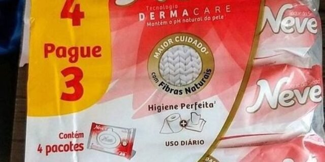 Neve Pack Lenços Umedecidos Toque de Seda, 48 Lenços, Leve 4 Pague 3