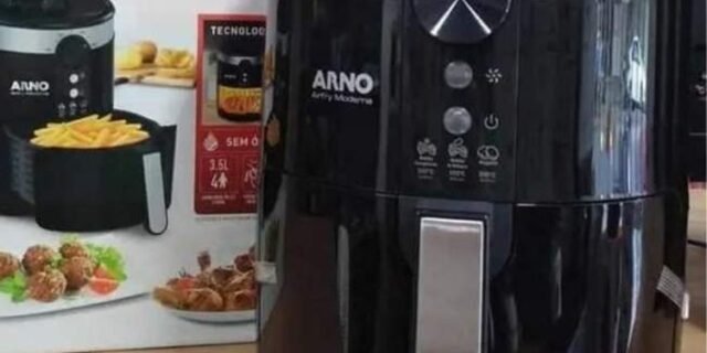 Fritadeira, Arno, Airfry Moderna Pfry, Preto, 110V
