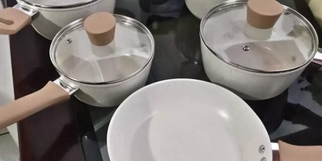 Jogo De Panelas Vanilla Indução 5pçs Antiaderente Cerâmico