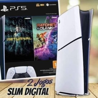 Console PlayStation 5 Digital Slim Branco 1TB Returnal e Ratchet e Clank