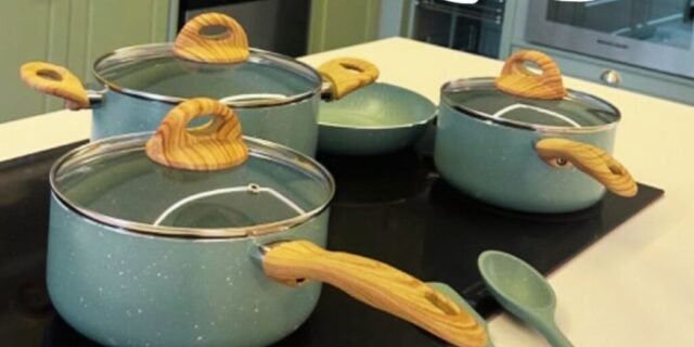 Brinox – Jogo de Panelas 6 Peças com Fundo de Indução Ceramic Life Botanika