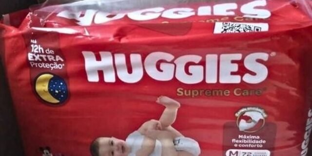 Fralda Huggies Supreme Care M 72 unidades