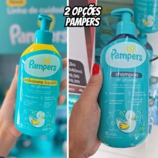 Shampoo ou Sabonete Liquido Pampers 400ml