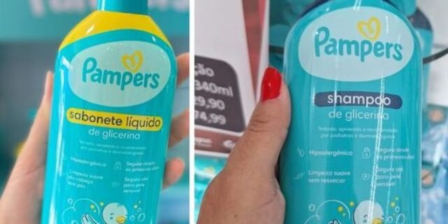 Shampoo ou Sabonete Liquido Pampers 400ml