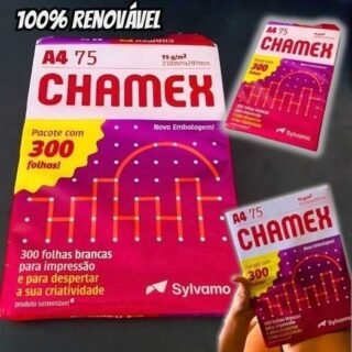 Papel Sulfite, Chamex, A4, 75 Gramas, Pacote De 300 Folhas