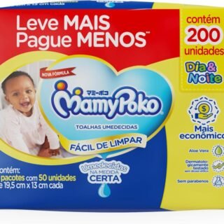 MamyPoko Lenços Umedecidos Dia&Noite 200 Unidades