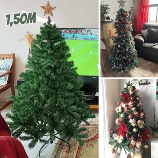 Árvore Pinheiro De Natal Gigante Luxo Dinamarquês Cor Verde 1,50m 525 Galhos