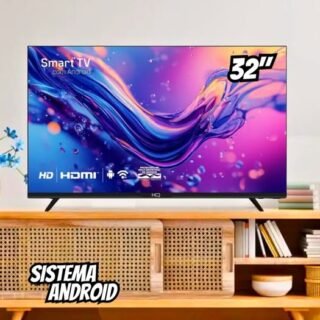 Smart TV LED 32″ HQ HD 3 HDMI 2 USB WI-FI Android 11 Design Slim