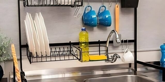 Cozinha Suspensa Modular Autosustentável Escorredor 20 Peças