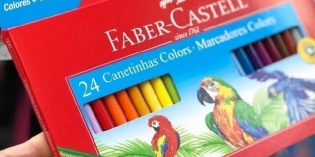 Canetinha Hidrográfica 24 Cores, Faber-Castell