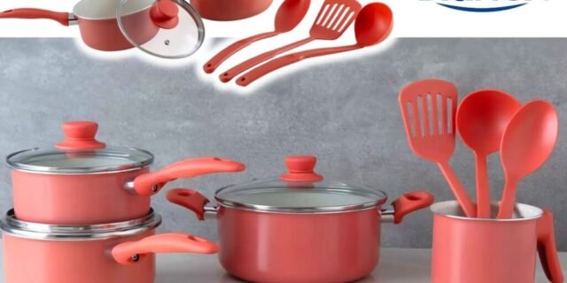 Jogo de Panelas Brinox de Alumínio Rosé 8 Peças Easy