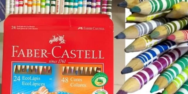 Lápis de Cor Ecolápis Bicolor 24 Lápis/48 Cores Faber Castell