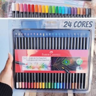 Lápis de Cor, Faber-Castell, EcoLápis Supersoft, 24 Cores
