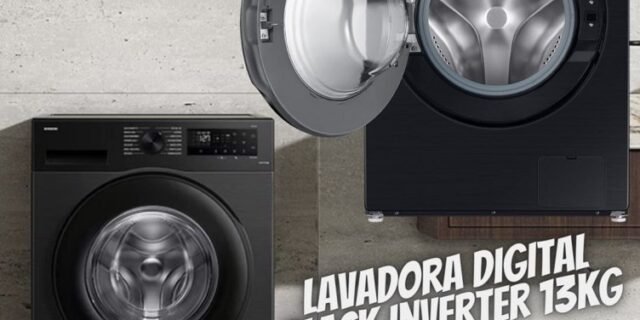 Samsung Lavadora de Roupas Digital Inverter WW13CG Black 13kg 220V
