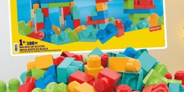 MEGA BLOKS, Supercaixa com 100 Blocos de Montar Grandes