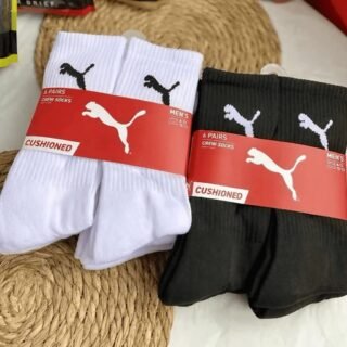 Kit 6 Pares Meias Puma Cano Médio Masculino Adulto Original