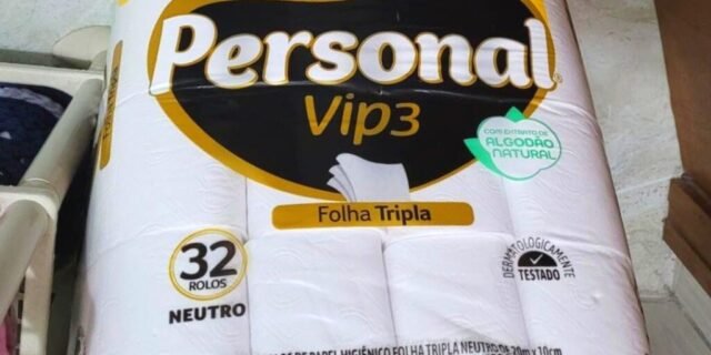 Personal Papel Higiênico Vip Folha Tripla, 32 Rolos De 20M