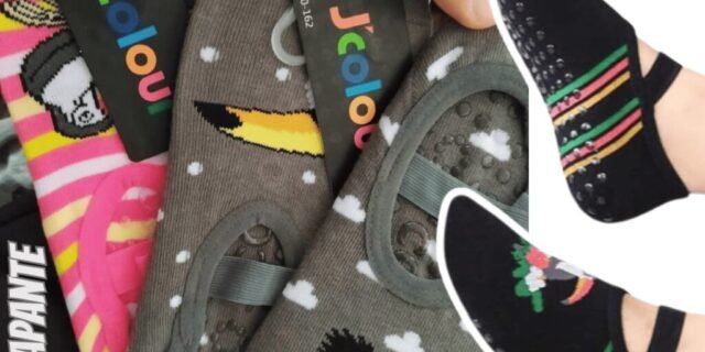 Meias Antiderrapante Pilates Sapatilha Estampas (6 pares)