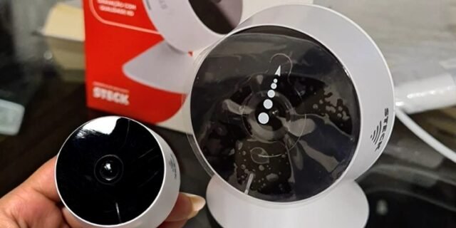 Steck, Câmera Inteligente Steck Ambiente Conectado, Segurança Interna, Wi-Fi, Branca