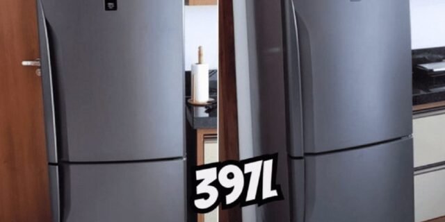 Geladeira/Refrigerador Panasonic Frost Free I – Inverse Titânio 397L