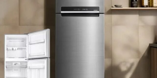 Geladeira Midea Duplex MD-RT572EVD461 Frost Free Inox com Painel Touch e Turbo Freezer – 425 litros
