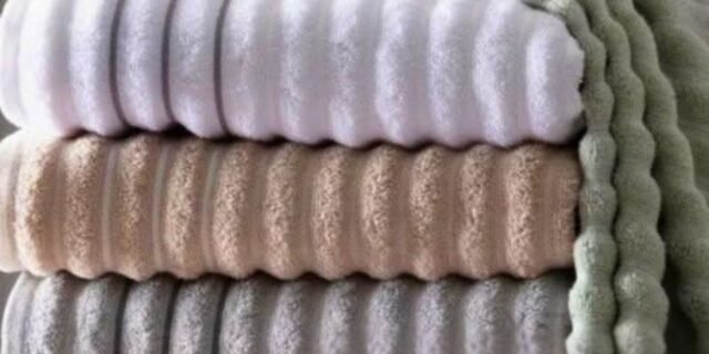 Jogo De Toalha Volumosa 4 Peças Jacquard 100% Algodão